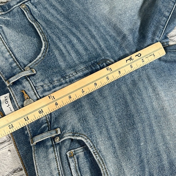 LOFT High Waist Short Bermuda Shorts Lot of 2 pairs size 8 /29 Blue White Denim - Picture 15 of 16